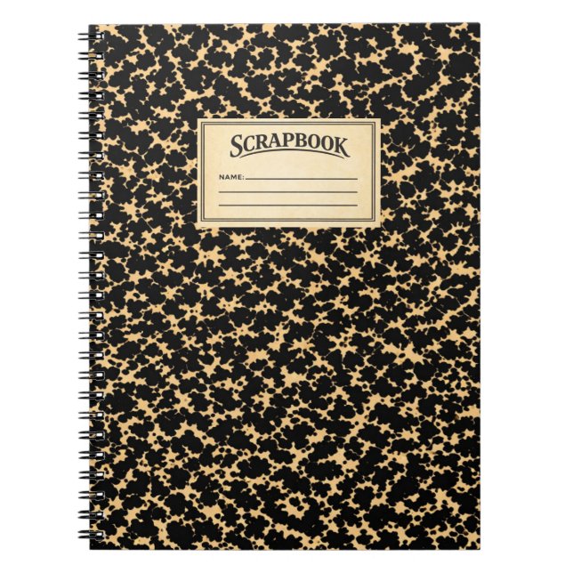 Caderno Espiral Vintage Composition book  scrapbook  (Frente)