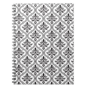 Caderno Espiral Vintage Damask Seamless Classic Design