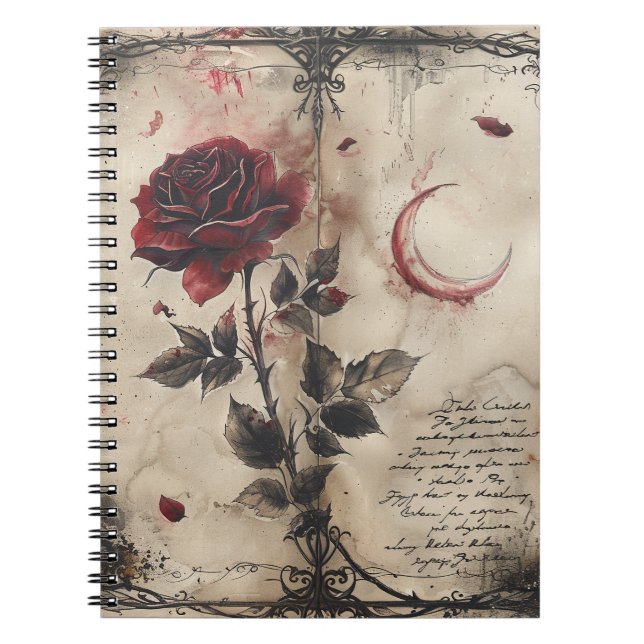 Caderno Espiral Vintage Dark Gothic (Frente)