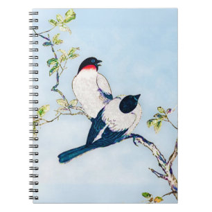 Caderno Espiral Vintage - Desenhos de tinta japonesa