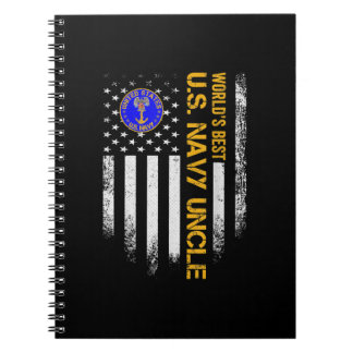 Caderno Espiral Vintage EUA Flag Worlds Best US Marinho