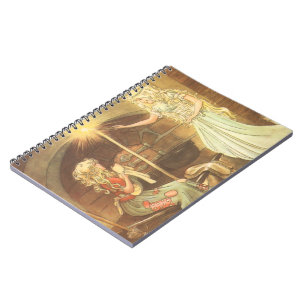 Caderno Espiral Vintage Fairy Tale, Cinderella e Fairy Godmães