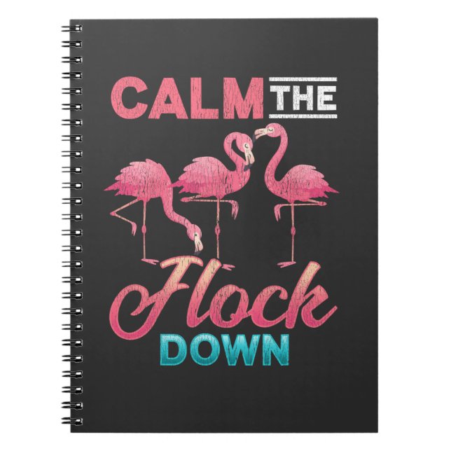 Caderno Espiral Vintage Flamingo Sarcastic Inappropriate Saying (Frente)