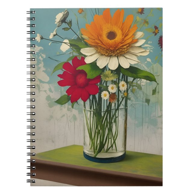Caderno Espiral vintage flower 3 (Frente)