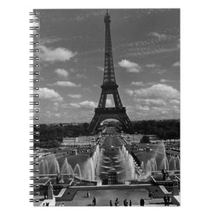 Caderno Espiral Vintage França Paris Fontain Tower Eiffel