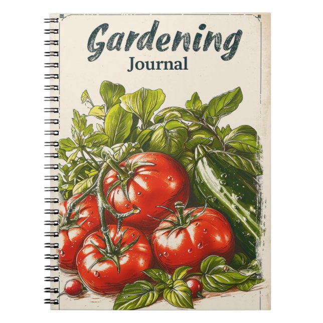 Caderno Espiral Vintage Gardening (Frente)