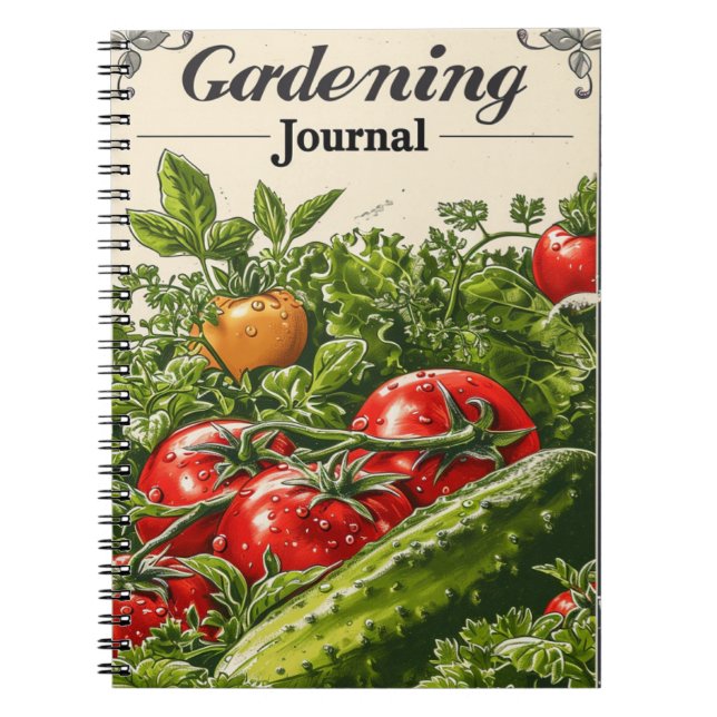 Caderno Espiral Vintage Gardening (Frente)