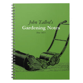 Caderno Espiral VINTAGE GardenTools Lawnmower 2 Garden Notes