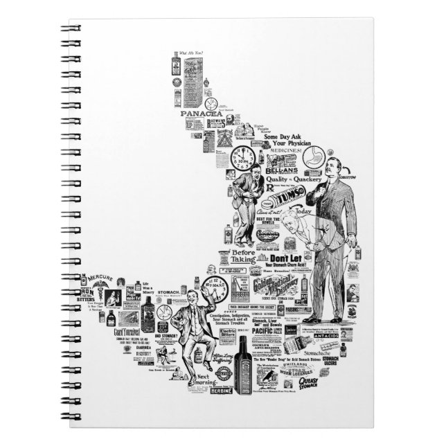 Caderno Espiral Vintage Gastroenterology - presente gastroenterolo (Frente)