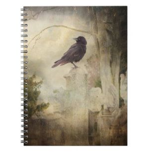 Caderno Espiral Vintage Gótico Crow