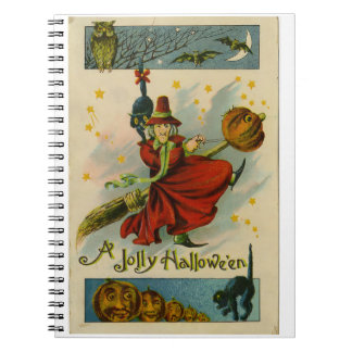 Caderno Espiral Vintage Halloween Witch