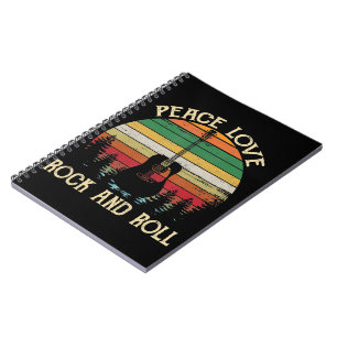 Caderno Espiral Vintage Hippie Van Flower Bus Peace Love