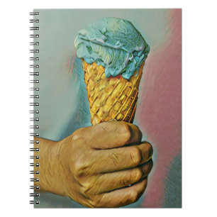 Caderno Espiral Vintage ice cream cone