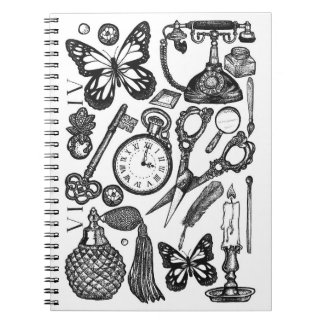 Caderno Espiral Vintage Ink Antiques Notebook