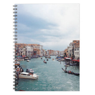 Caderno Espiral Vintage Itália Canal de Veneza Foto