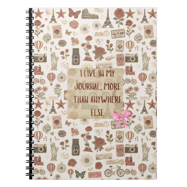 Caderno Espiral vintage journal (Frente)