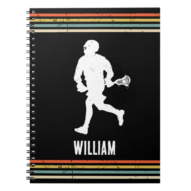 Caderno Espiral Vintage Lacrosse Personalizada (Frente)