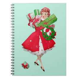 Caderno Espiral Vintage Lady 1950 Natal