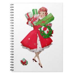 Caderno Espiral Vintage Lady 1950 Natal