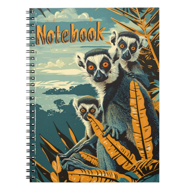 Caderno Espiral Vintage Lemur (Frente)