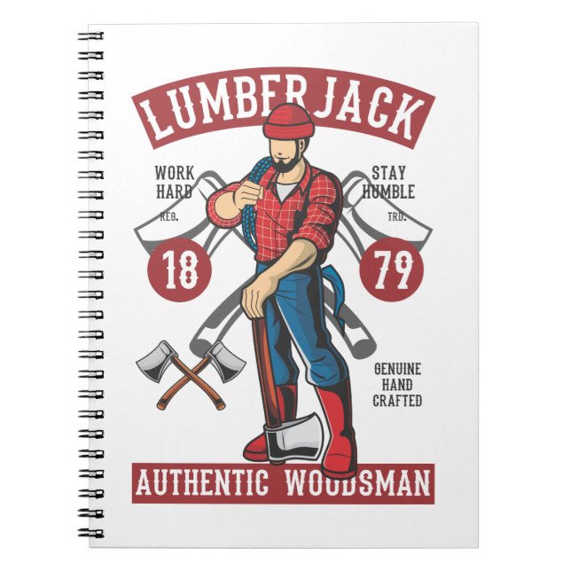 Caderno Espiral Vintage Lumberjack (Frente)