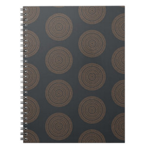 Caderno Espiral Vintage mandalas. Elemento decorativo da vindima