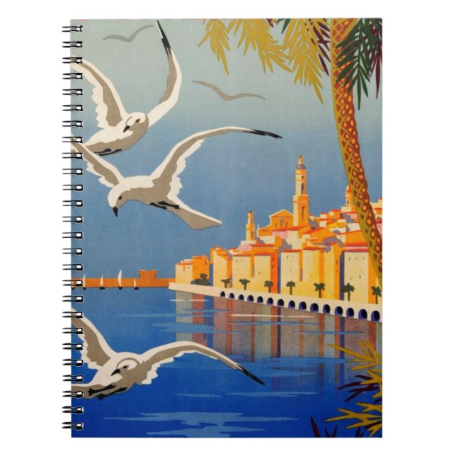 Caderno Espiral Vintage Menton CoTe D'azur (Frente)
