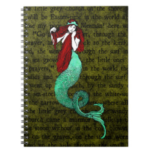 Caderno Espiral Vintage Mermaid