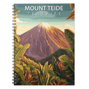 Caderno Espiral Vintage Monte Teide Tenerife Ilhas Canárias