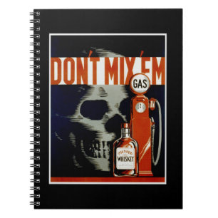 Caderno Espiral Vintage "Não Misture ‘Em’" notebook