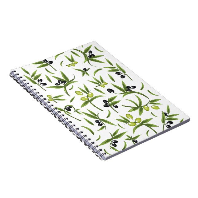 Caderno Espiral Vintage Olive Pattern (Lado Direito)