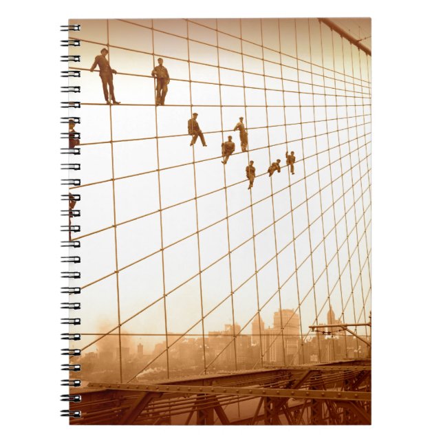 Caderno Espiral Vintage Painters Brooklyn Bridge (Frente)