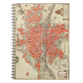 Caderno Espiral Vintage Paris viagem. Cidade Antiga / França Retro