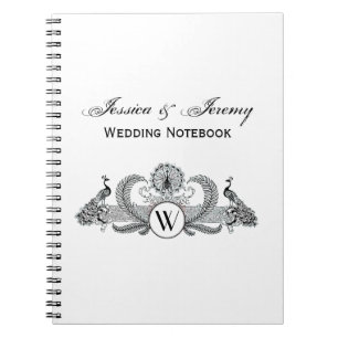 Caderno Espiral Vintage Peacocks Monograma