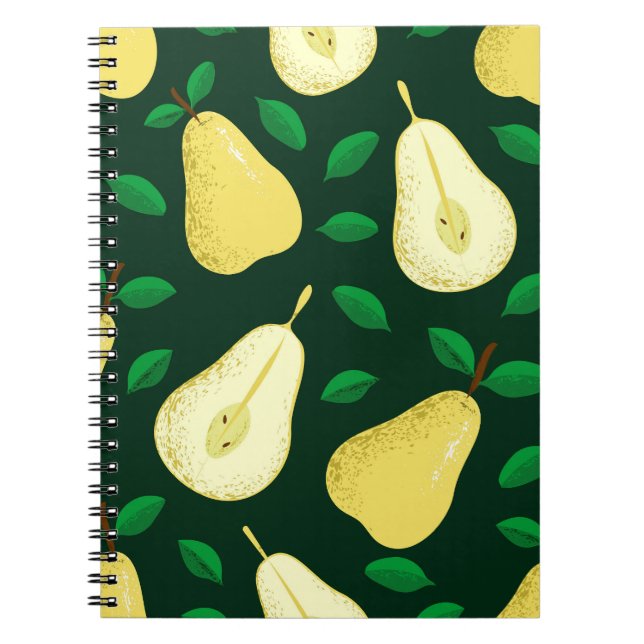 Caderno Espiral Vintage Pear Botânico: Verde-Claro (Frente)