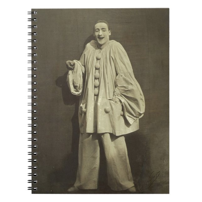Caderno Espiral Vintage Pierrot Clown (Frente)