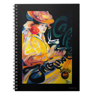 Caderno Espiral Vintage PosterEurope de Jacqmotte Caf�