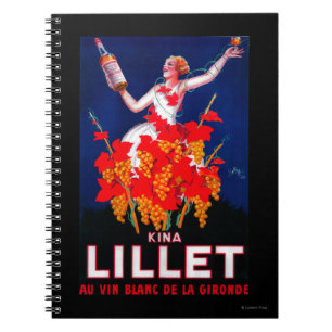 Caderno Espiral Vintage PosterEurope de Lillet das kinas