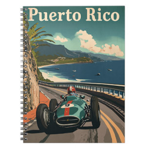 Caderno Espiral Vintage Racing Carro em Porto Rico