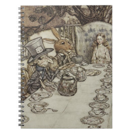 Caderno Espiral Vintage Rackham Mad Tea Party Alice no País das Ma