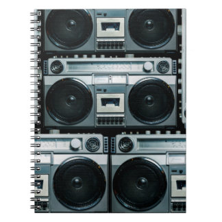Caderno Espiral Vintage radio boombox