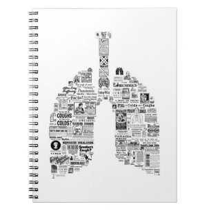 Caderno Espiral Vintage Remédios respiratórios pulmonologia pulm