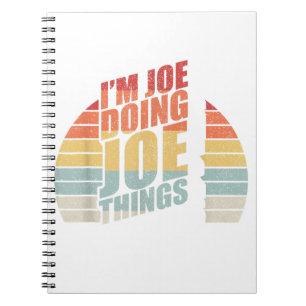 Caderno Espiral Vintage Retro Sou Joe Fazendo Coisas do Joe