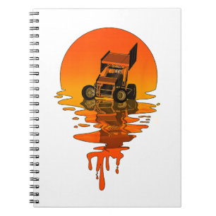 Caderno Espiral Vintage Retro Style Sprint Car