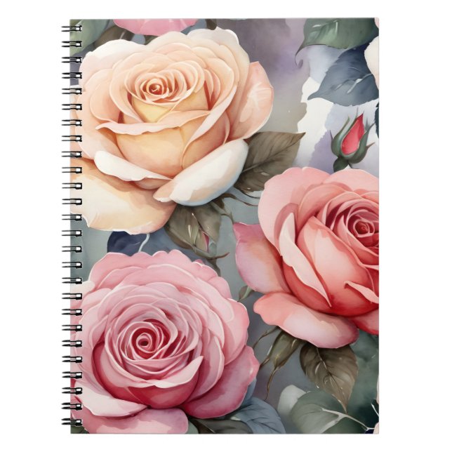 Caderno Espiral Vintage roses (Frente)