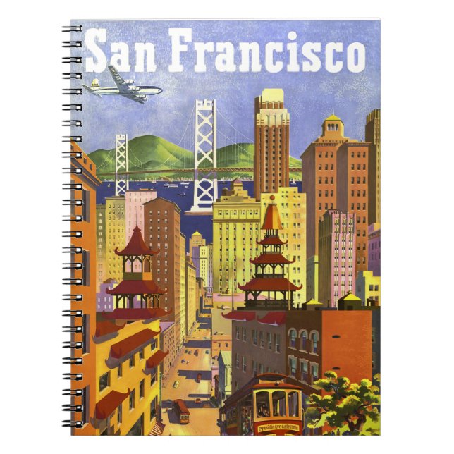 Caderno Espiral Vintage San Francisco (Frente)