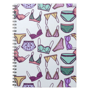 Caderno Espiral Vintage sem descontinuidades: sutiãs e panti
