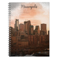 Vintage Skyline Minneapolis Minnesota