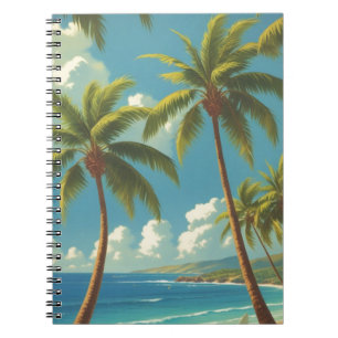 Caderno Espiral Vintage Style Havaiano Viagem Aloha Do Havaí