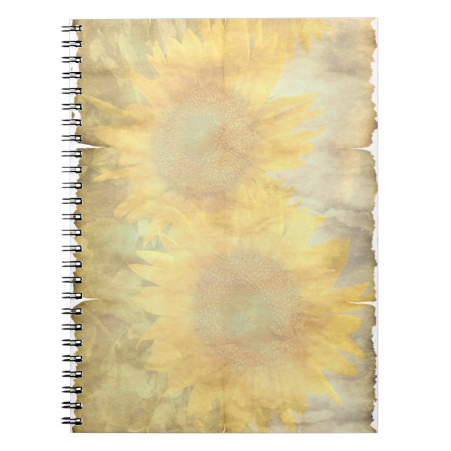 Caderno Espiral Vintage Sunflower Paper (Frente)